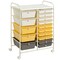 Rolling Storage Cart 15 Drawer Organizer With Wheels Craft Office Supply Organizer Steel Frame Multicolor Drawers